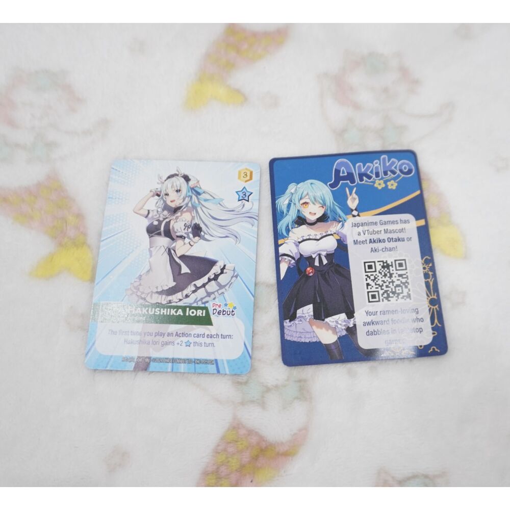 Japanime Games VTuber Promo Cards – Hakushika Iori (Pre-Debut) + Akiko